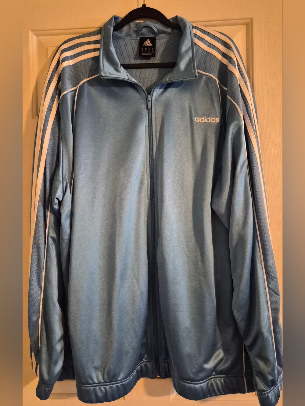 Mens Adidas Light Blue Zip Up